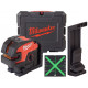 Milwaukee M12 CLL4P-0C Zöld keresztlézer 4 ponttal, akku nélkül, Szerszámkoffer 4933479202