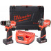 Milwaukee M12 FUEL Kezdőkészlet M12FPP2X2-402X: M12 FPD2-0 + FCIWF12G3 (12V / 2x 4,0Ah)