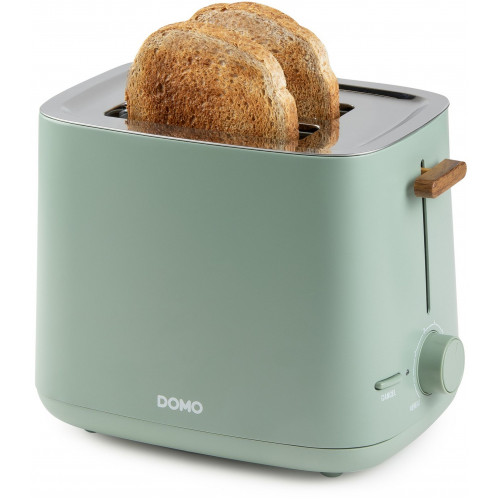 DOMO WOOD YOU Kenyérpirító 2 szelethez, 1000 W, zöld DO973T