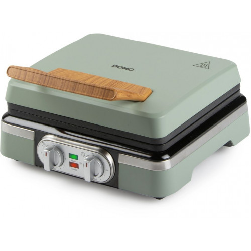DOMO Gofrisütő 4x7 temrosztáttal és időzítővel, zöld DO9279W DOMO Gofrisütő 4x7 temrosztáttal és időzítővel, zöld DO9279W