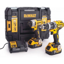 DeWALT DCK266P2-QW Akkus Combopack DCD796 + DCF887 +(18V/2x5,0Ah)+TSTAK
