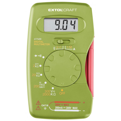 EXTOL Digitális multiméter (Amper/Volt/Ohm) 417400