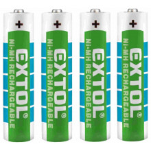 EXTOL Energy AAA tölthető ceruzaelem, 1,2V, 1000 mAh, NiMh, 4 db 42060