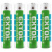 EXTOL Energy AAA tölthető ceruzaelem, 1,2V, 1000 mAh, NiMh, 4 db 42060