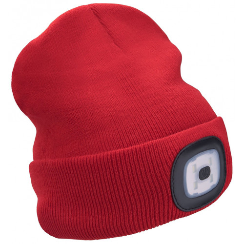 EXTOL Light sapka kivehető LED-es tölthető homloklámpával, piros 43198