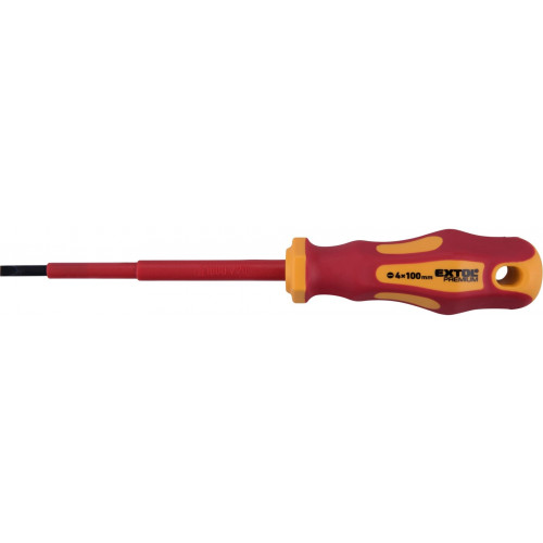 EXTOL Csavarhúzó, szigetelt, 1000V, lapos 4×100 mm 53074 EXTOL Csavarhúzó, szigetelt, 1000V, lapos 4×100 mm 53074