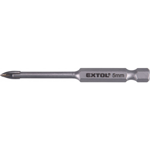 EXTOL Üveg, kerámia és csempe fúró, keményfém lapkás, bit befogás, 5 mm 8801885