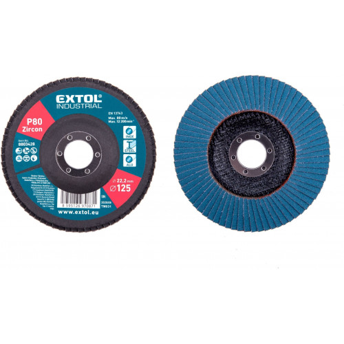 EXTOL Lamellás csiszolótányér 125×22 mm P 80 – Inox, Acél, Alu 8803428 EXTOL Lamellás csiszolótányér 125×22 mm P 80 – Inox, Acél, Alu 8803428