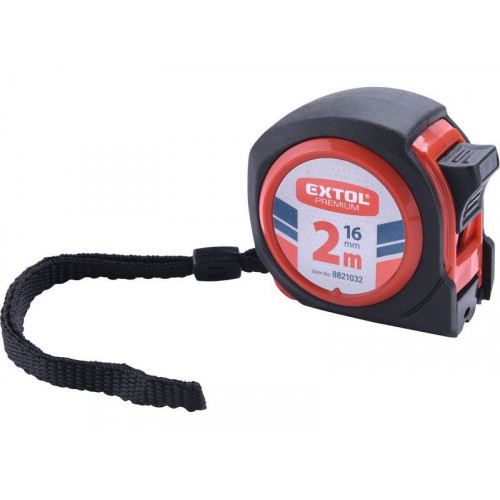 EXTOL mérőszalag, gumírozott, 1 stoppos, 2m×16mm 8821032 EXTOL mérőszalag, gumírozott, 1 stoppos, 2m×16mm 8821032