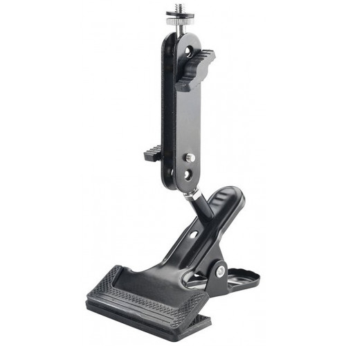 EXTOL Tartó konzol lézeres vízszintezőhöz, állítható, csíptetős, 1/4” menetes csatlakozás