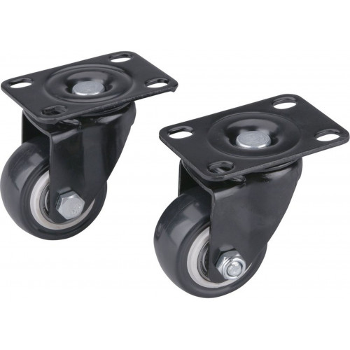 EXTOL Készülékgörgő forgóvillás, 40 mm, 30 kg, fekete PVC futófelület (2 db) 8856011 EXTOL Készülékgörgő forgóvillás, 40 mm, 30 kg, fekete PVC futófelület (2 db) 8856011