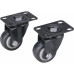 EXTOL Készülékgörgő forgóvillás, 40 mm, 30 kg, fekete PVC futófelület (2 db) 8856011