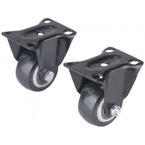 EXTOL Készülékgörgő fixvillás, 40 mm, 30 kg, fekete PVC futófelület (2 db) 8856012