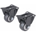 EXTOL Készülékgörgő fixvillás, 40 mm, 30 kg, fekete PVC futófelület (2 db) 8856012