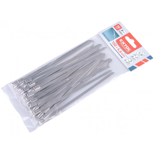 EXTOL Kábelkötegelő 150×4,6 mm rozsdamentes acél (50 db) 8856273