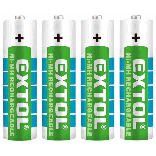EXTOL Akkumulátor 1,2V AA (HR06) 2400 mAh, NiMh, 4 db bliszteren 42061