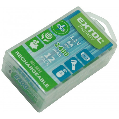 EXTOL Akkumulátor 1,2V AA (HR06) 2400 mAh, NiMh, 12 db 42063