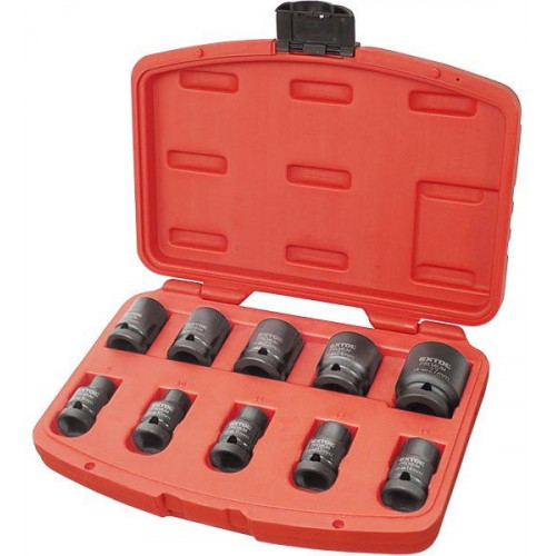 EXTOL Gépi dugókulcs készlet 1/2” metrikus 9-27 mm 10 részes 8818131 EXTOL Gépi dugókulcs készlet 1/2” metrikus 9-27 mm 10 részes 8818131