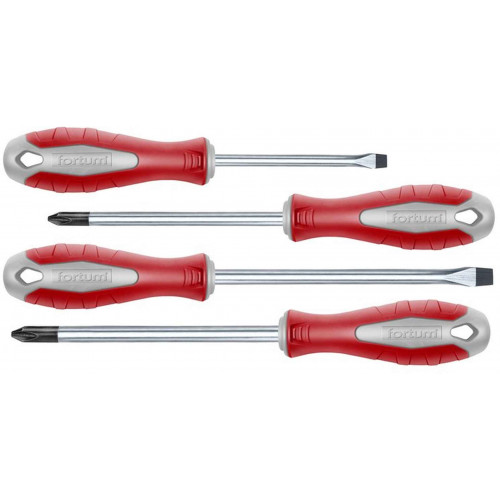 FORTUM csavarhúzó készlet 4db-os PZ, PH, Lapos mágneses 4740920 FORTUM csavarhúzó készlet 4db-os PZ, PH, Lapos mágneses 4740920