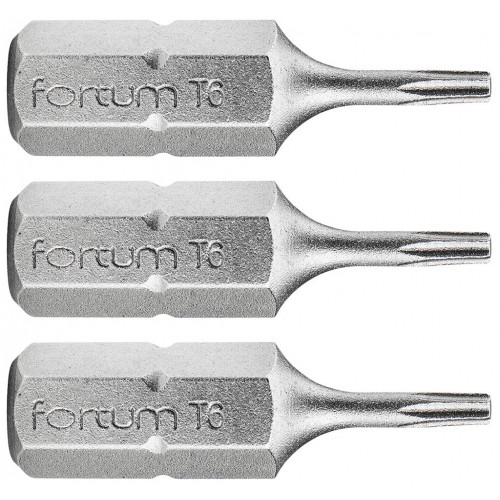 FORTUM-KITO TORX hegy, 3 db készlet, T 6x25mm, S2 4741406 FORTUM-KITO TORX hegy, 3 db készlet, T 6x25mm, S2 4741406