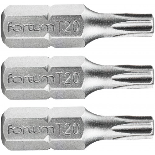 FORTUM-KITO tip TORX, 3 db készlet, T 20x25mm, S2 4741420 FORTUM-KITO tip TORX, 3 db készlet, T 20x25mm, S2 4741420