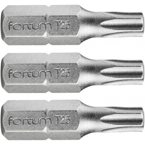 FORTUM-KITO hegy TORX, 3 db készlet, T 25x25mm, S2 4741425 FORTUM-KITO hegy TORX, 3 db készlet, T 25x25mm, S2 4741425