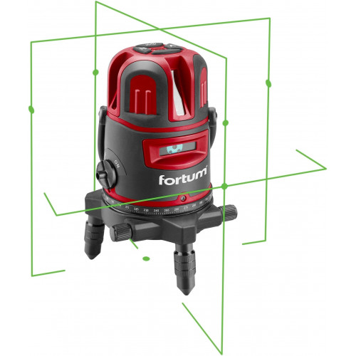FORTUM Automatikus lézeres vízszintező, ZÖLD(1 horizontális+ 4 vertikális+ 6 pont) 4780212 FORTUM Automatikus lézeres vízszintező, ZÖLD(1 horizontális+ 4 vertikális+ 6 pont) 4780212