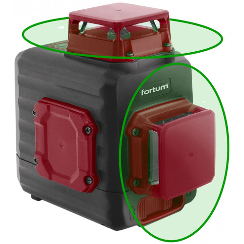 FORTUM Automatikus lézeres vízszintező, zöld, 2D (2×360°) 4780214