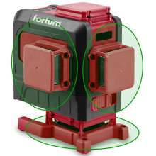 FORTUM automatikus lézeres vízszintező, 3D pontosság: 0,2mm/1m,1/4" és 5/8"menet 4780216