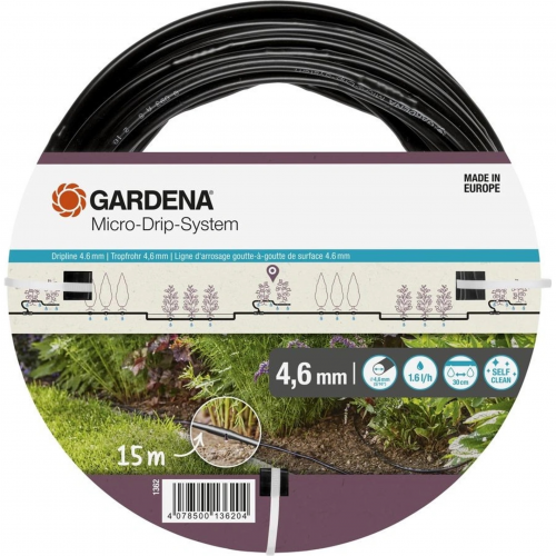 Gardena Micro-Drip-System Föld feletti csepegtetőcső 4,6 mm (3/16"), 15 m 1362-20
