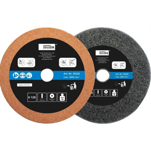 GÜDE Köszörűkorong szett, 75 x 10 x 20 mm, K120/400, 2 db 55232 GÜDE Köszörűkorong szett, 75 x 10 x 20 mm, K120/400, 2 db 55232