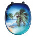 AQUALINE Funny WC ülőke, pálma, MDF, univerzális réz pánt HY-S351