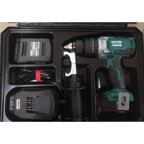 KIÁRUSÍTÁS EXTOL INDUSTRIAL akkus fúró SHARE20V, 20 V Li-ion, 2000mAh 8791800 SZERVIZELT