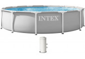 INTEX PRISM FRAME Kör alakú medence 366 x 76 cm patronos szűrővel 220–240V 26712ND
