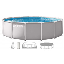 INTEX PRISM FRAME Kör alakú medence 427 × 107 cm patronos szűrővel 220–240V 26720ND