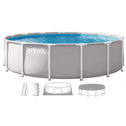 INTEX PRISM FRAME Kör alakú medence 427 × 107 cm patronos szűrővel 220–240V 26720ND INTEX PRISM FRAME Kör alakú medence 427 × 107 cm patronos szűrővel 220–240V 26720ND