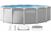 INTEX PRISM FRAME Kör alakú medence 457 x 122 cm patronos szűrővel 220–240V 26726ND