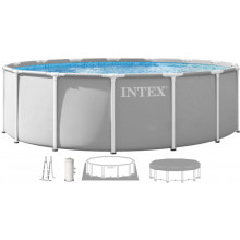 INTEX PRISM FRAME Kör alakú medence 457 × 122 cm patronos szűrővel 220–240V 26726ND