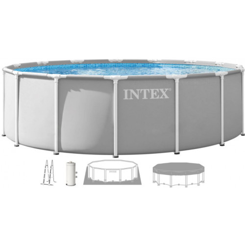 INTEX PRISM FRAME Kör alakú medence 457 × 122 cm patronos szűrővel 220–240V 26726ND