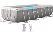INTEX PRISM FRAME Téglalap alakú medence 400 x 200 x 100 cm patronos szűrővel 12V 26788GN