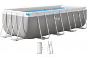 INTEX PRISM FRAME Téglalap alakú medence 400x200x122 cm szűrőrendszerrel 220–240V 26790NP
