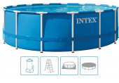 INTEX METAL FRAME Medence 457 x 122 cm 12 V-os szűrőberendezéssel 28242GN