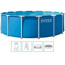 INTEX METAL FRAME Medence 457 x 122 cm 220–240 V-os szűrőberendezéssel 28242ND