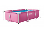 INTEX Rectangular Frame Pink Fémvázas medence, 220 x 150 x 60 cm 28266NP