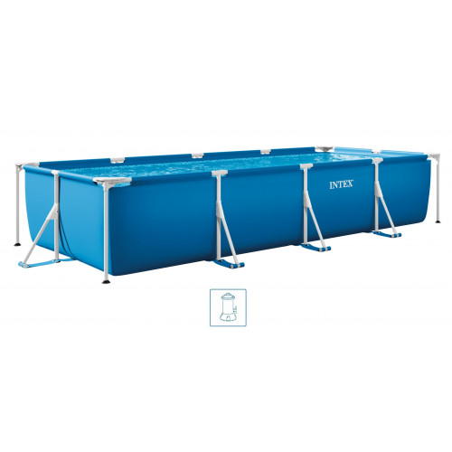 INTEX Rectangular Frame Fémvázas medence szett, 450 x 220 x 84 cm 28274GN INTEX Rectangular Frame Fémvázas medence szett, 450 x 220 x 84 cm 28274GN