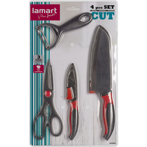 LAMART LT2098 Cut 2 db kés, hámozó, olló készlet 42003753