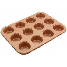 LAMART Muffin forma 12 muffin részére COPPER LT3092 35,5 × 26,5, réz 42003843