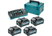 Makita 191U28-6 Akkumulátor és töltő szett Li-ion XGT 40V 4xBL4040+1xDC40RB+Makpac