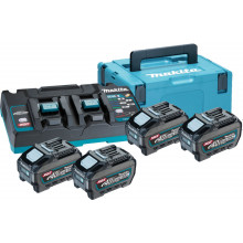 Makita 191U42-2 Akkumulátor és töltő szett Li-ion XGT 40V 4xBL4050F+1xDC40RB+Makpac