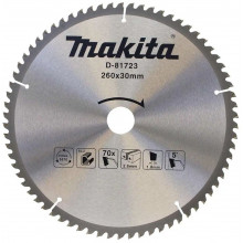Makita D-81723 TCT Körfűrészlap alumíniumhoz 260 x 30 mm 70 Z =old D-73003